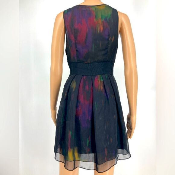 Anthropologie:Pins and Needles Shiffon Rainbow Mini Dress Size 2 - Picture 7 of 9